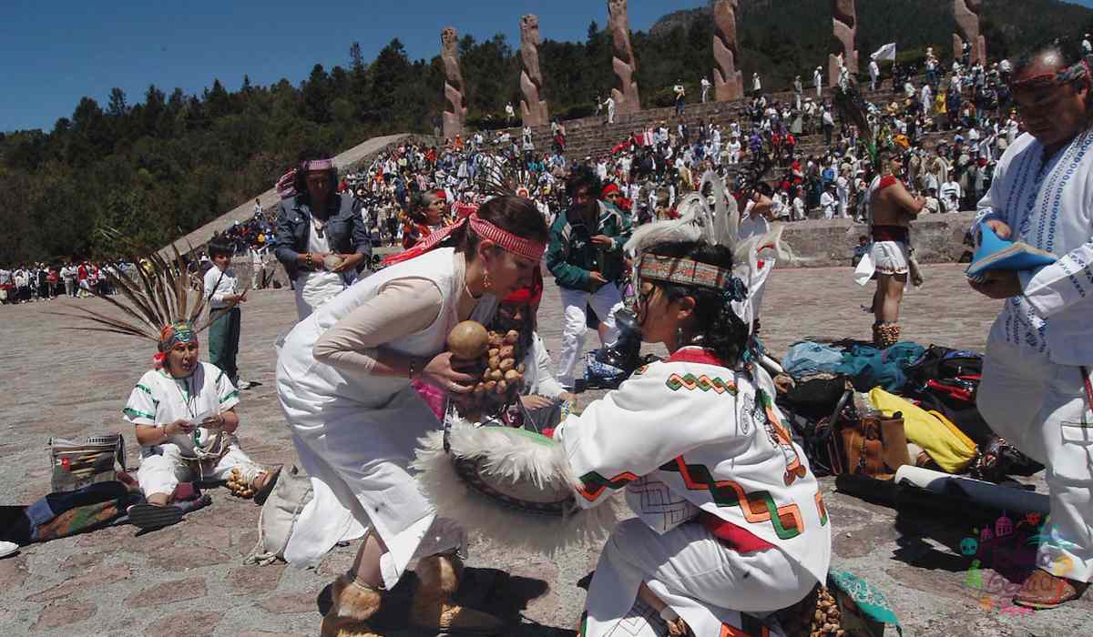Rituales de la cultura otomi en el centro ceremonial