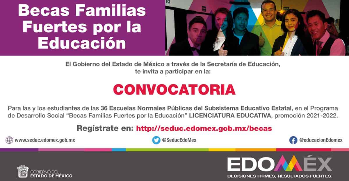 Becas Familias Fuertes 2021 convocatoria para Licenciatura Educativa