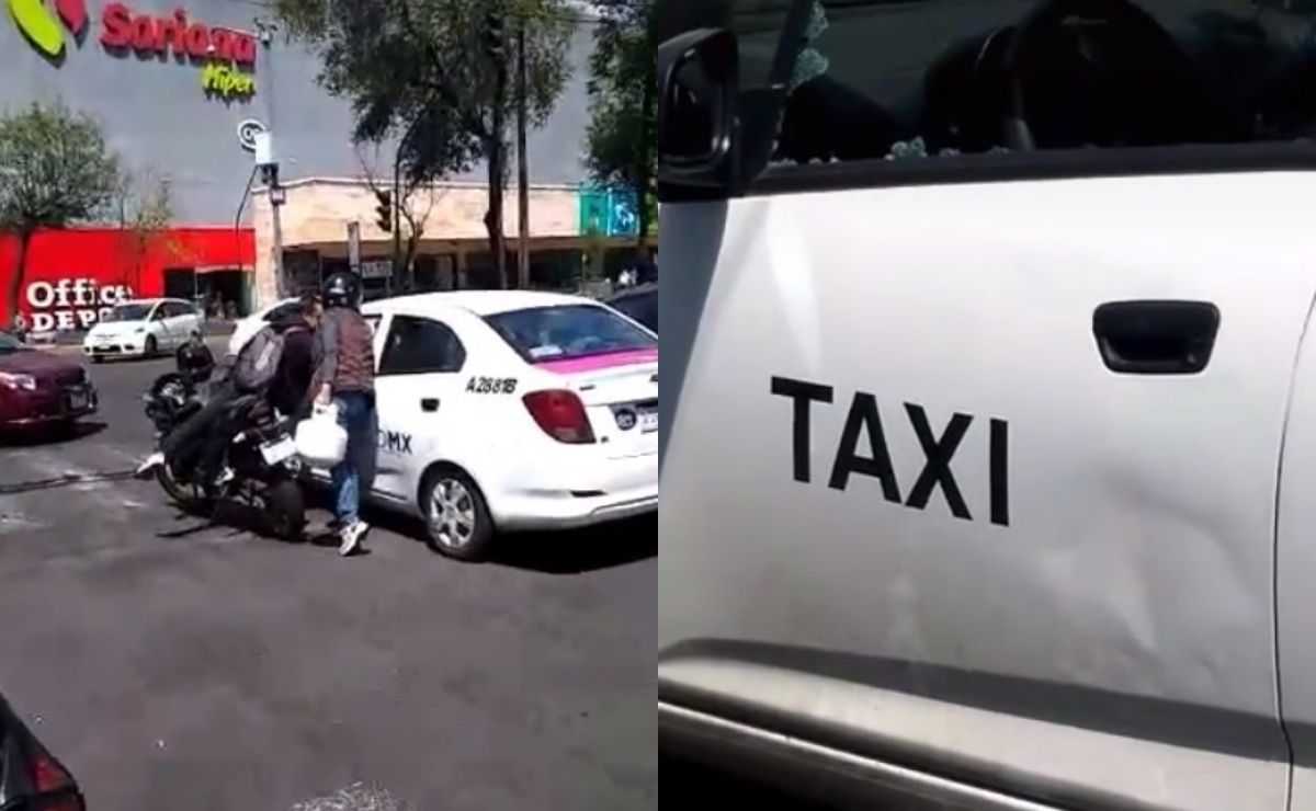 Apodan Lady Gas a mujer que rompió el vidrio de un taxista en una discusión en la CDMX