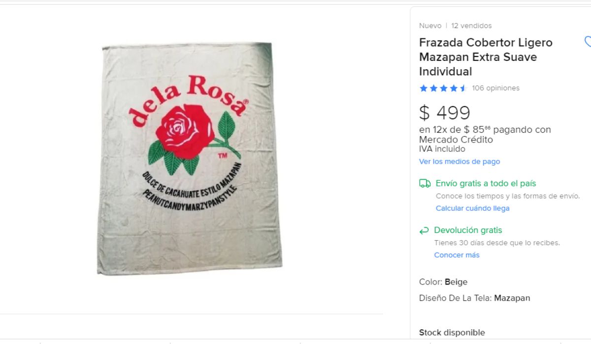 Cobertor de Mazapán se vuelve viral en redes sociales, ¿Lo comprarías?