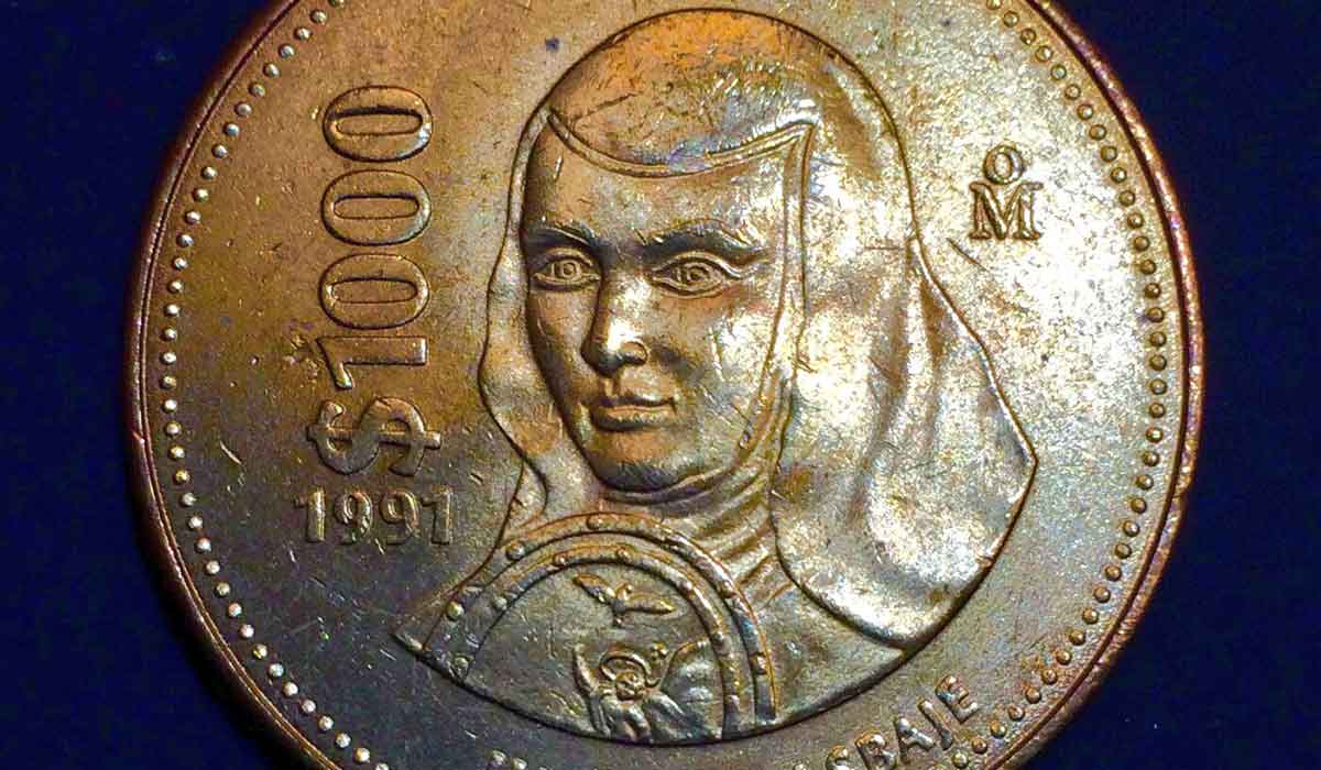 ¿Por qué vale tanto la moneda antigua de mil pesos de Sor Juana?e