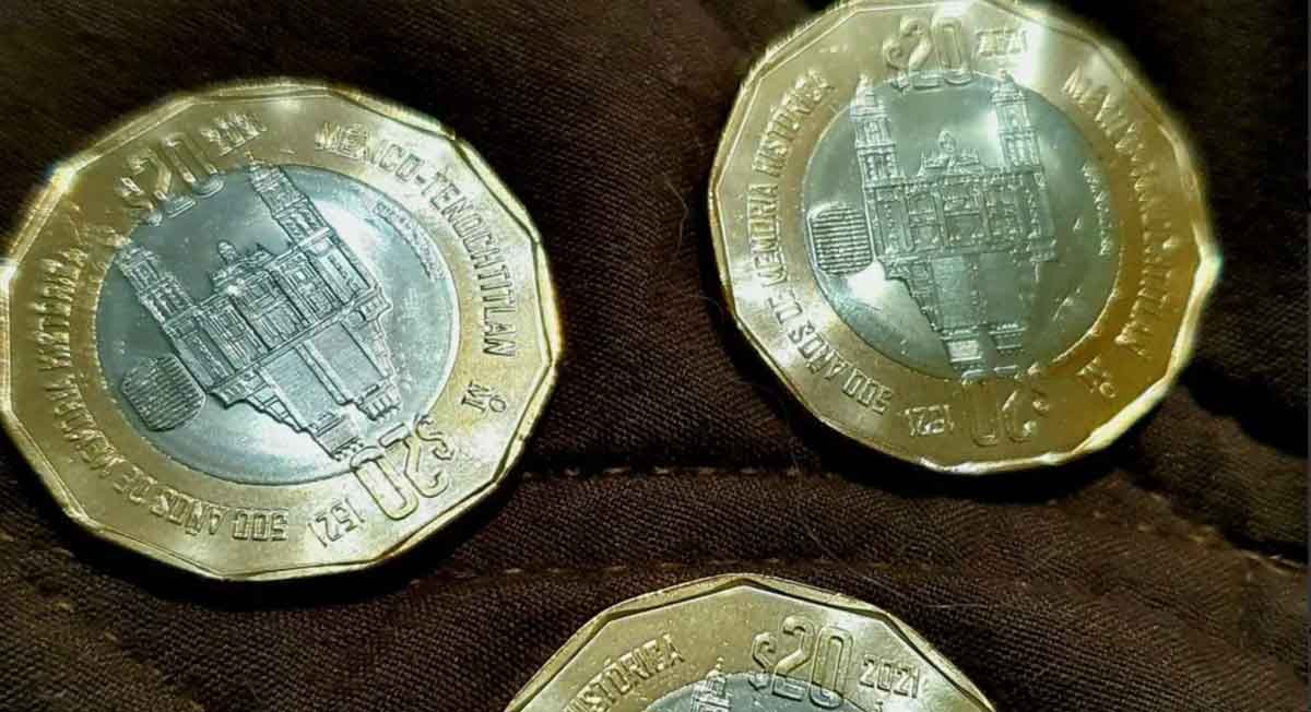 monedas de 20 pesos conmemorativas mexico tenochtitlan