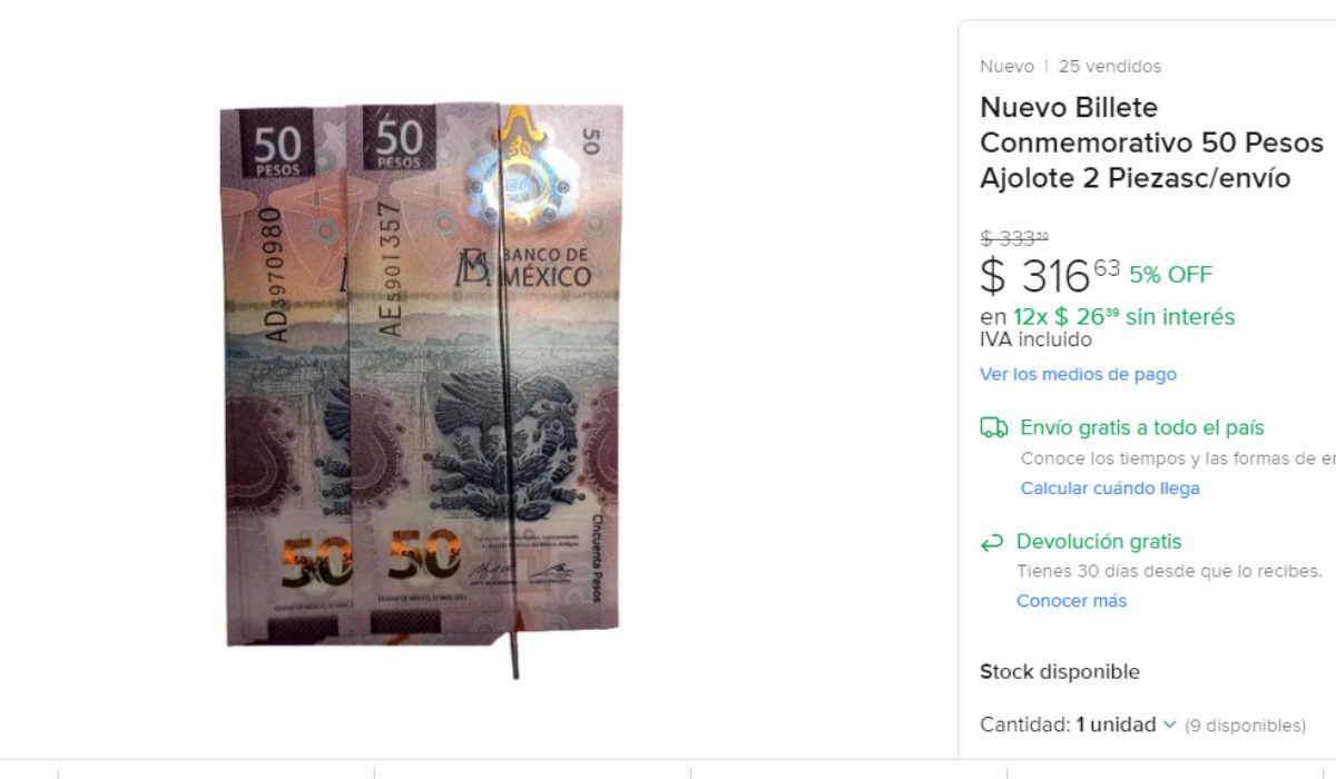 ¿Dónde vender el nuevo billete $50 pesos con serie AA?