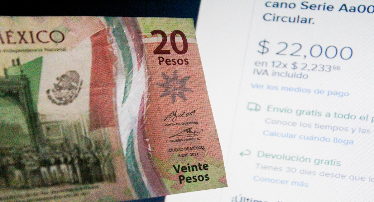 Billete de 20 pesos a la alza en el mercado de numismática