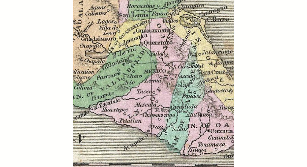 Mapas antiguos de México 1827