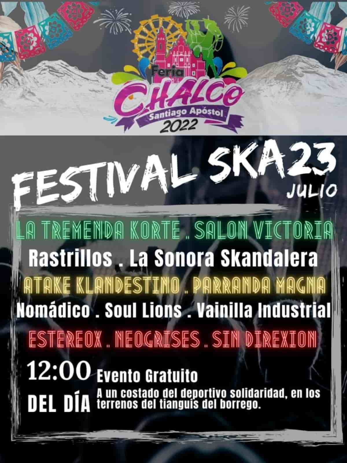 Cartel del festival en Chalco