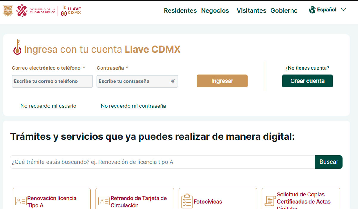 Portal Cuenta Llave CDMX