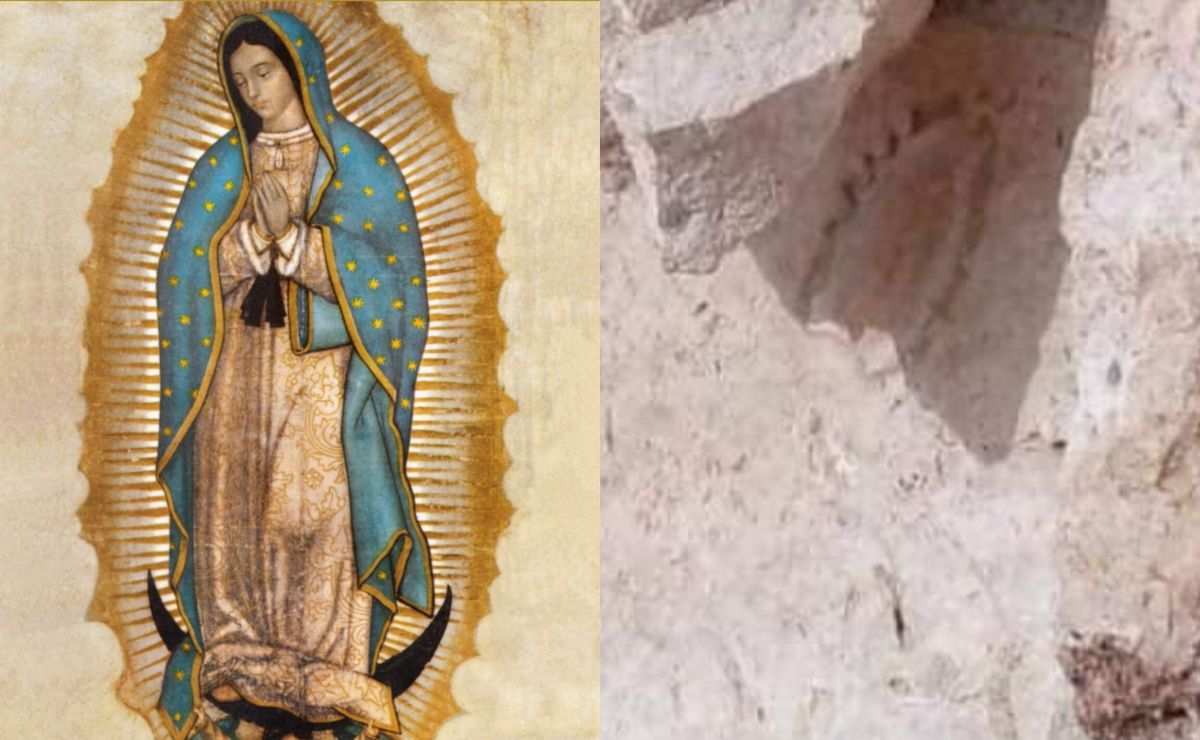 Imagen de la Virgen de Guadalupe aparece en obras del Tren Maya