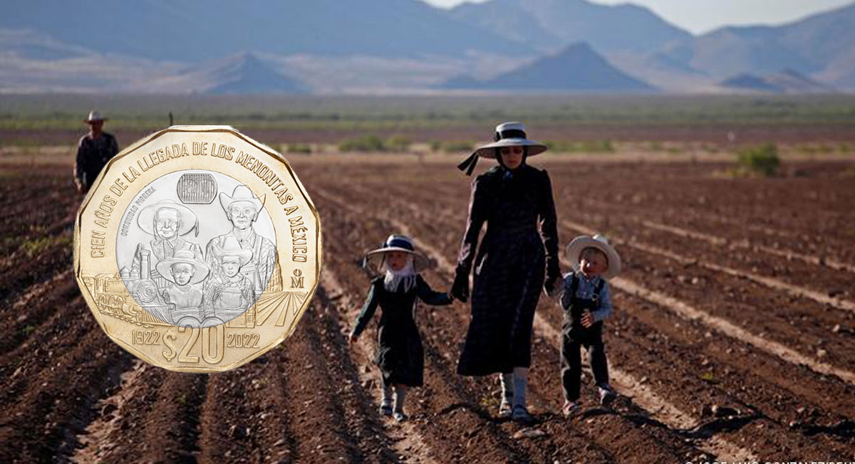 moneda conmemorativa de la llegada de los menonitas a México