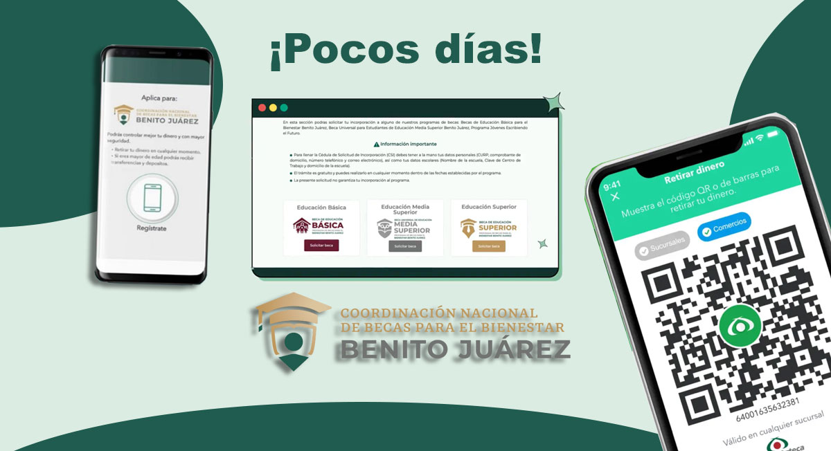 Límite para registrar Cédula de Solicitud de Incorporación en Línea de las Becas Benito Juárez 2022 y recibir $9,800