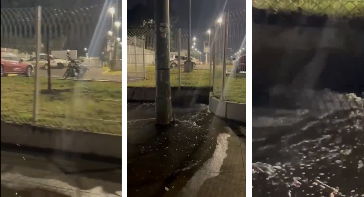 Ayuntamiento sorprende a Patio Toluca tirando aguas resudiales a la calle
