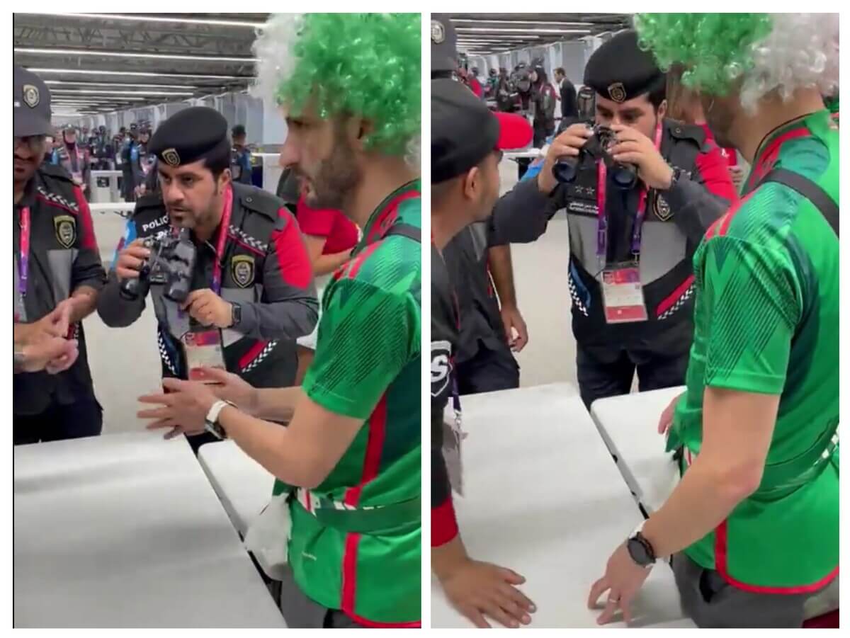 Evitan que mexicano entre a un estadio en Qatar por llevar alcohol en una cantimplora con forma de binoculares