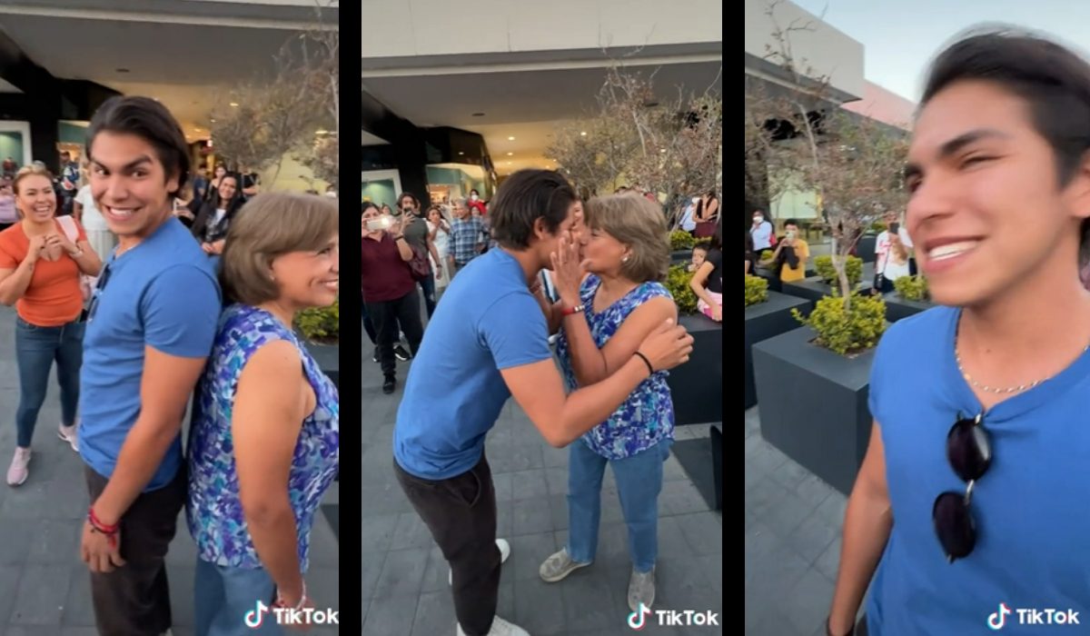 Joven besa a abuelita por $3,000 pesos y se hace viral 