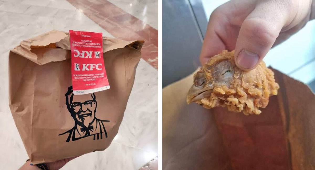¡KFC, No desperdiciamos nada! Cabeza de pollo desata críticas en redese