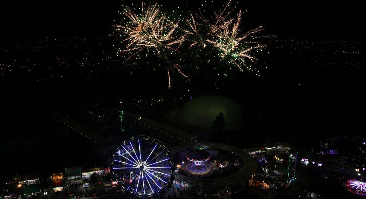 Vista aérea de la Feria de Puebla 2022