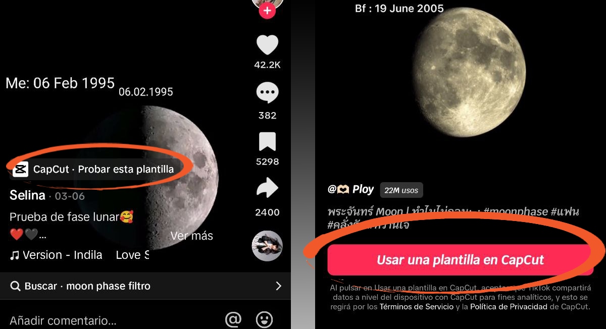 Moon phases, trend de Tiktok