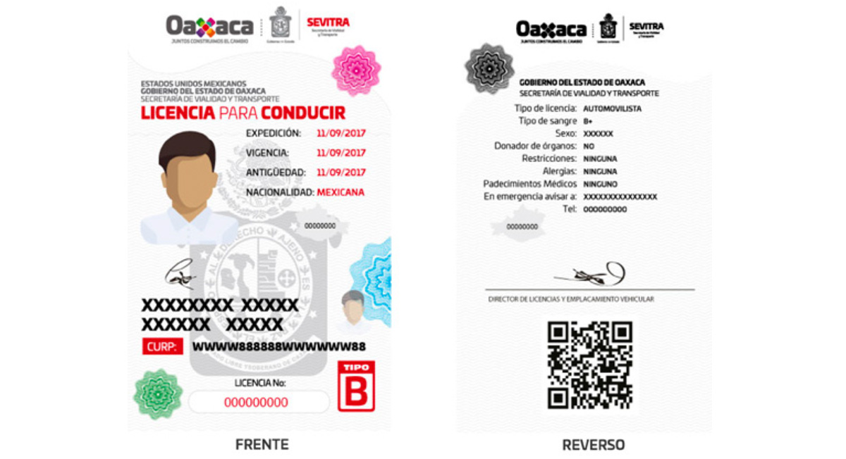 Licencia de conducir permanente Oaxaca