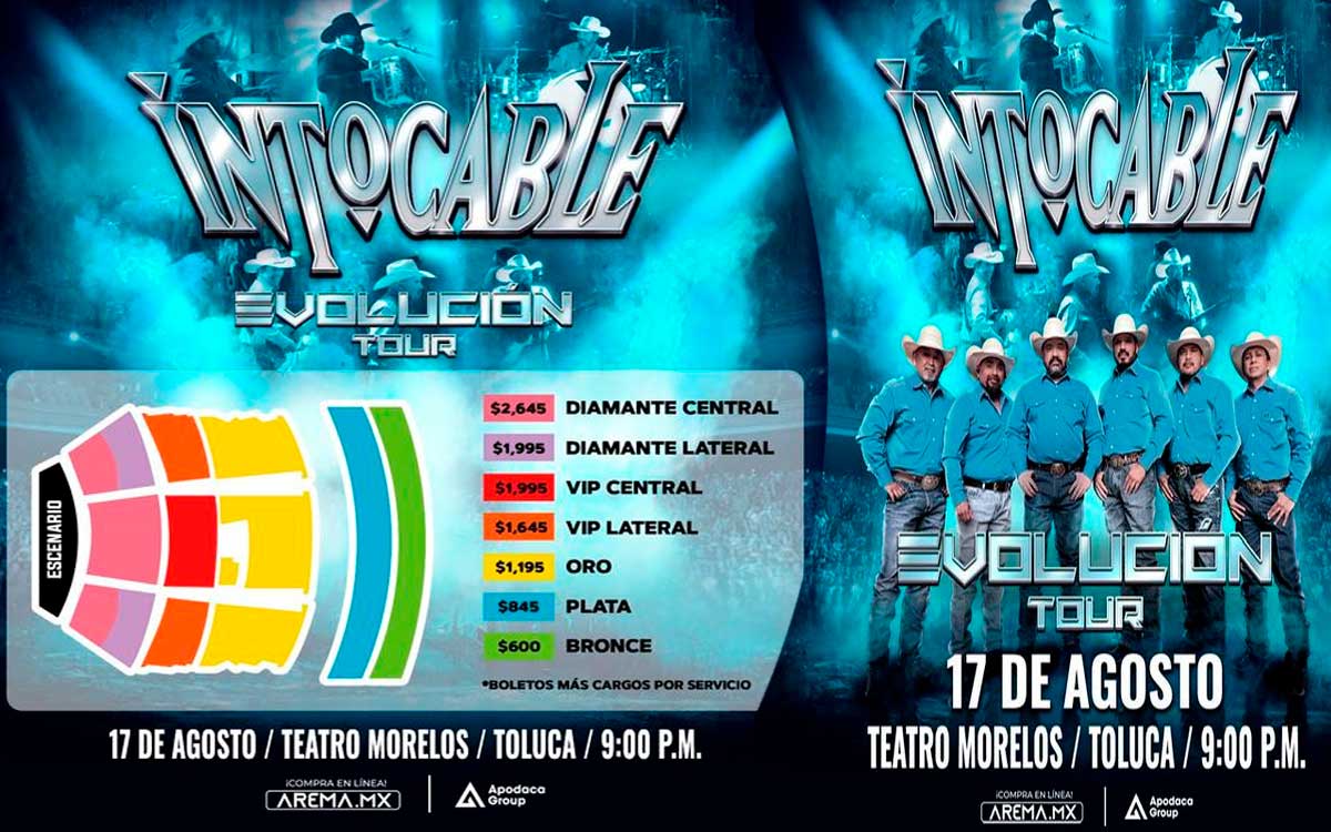 precios de los boletos del concierto de intocable toluca 2023