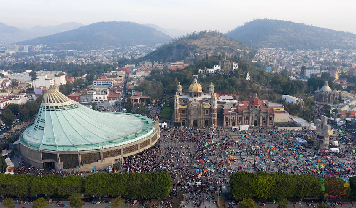 Imagen aérea de la basílica de Guadalupe