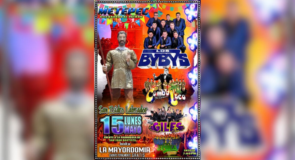 Cartel para el baile de Los Bybys en Metepec