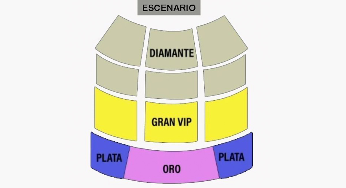 Mapa del Teatro Morelos para el concierto de Julieta Venegas en Toluca
