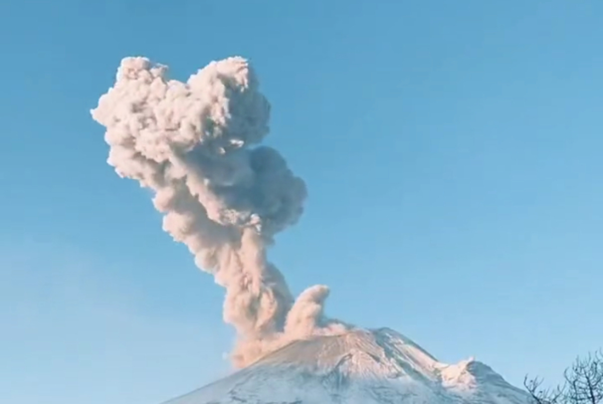 imagen de popocatépetl por semaforo volcanico