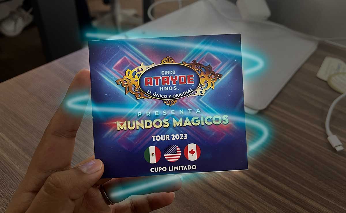 Boleto de cortesía para circo Atayde Hermanos