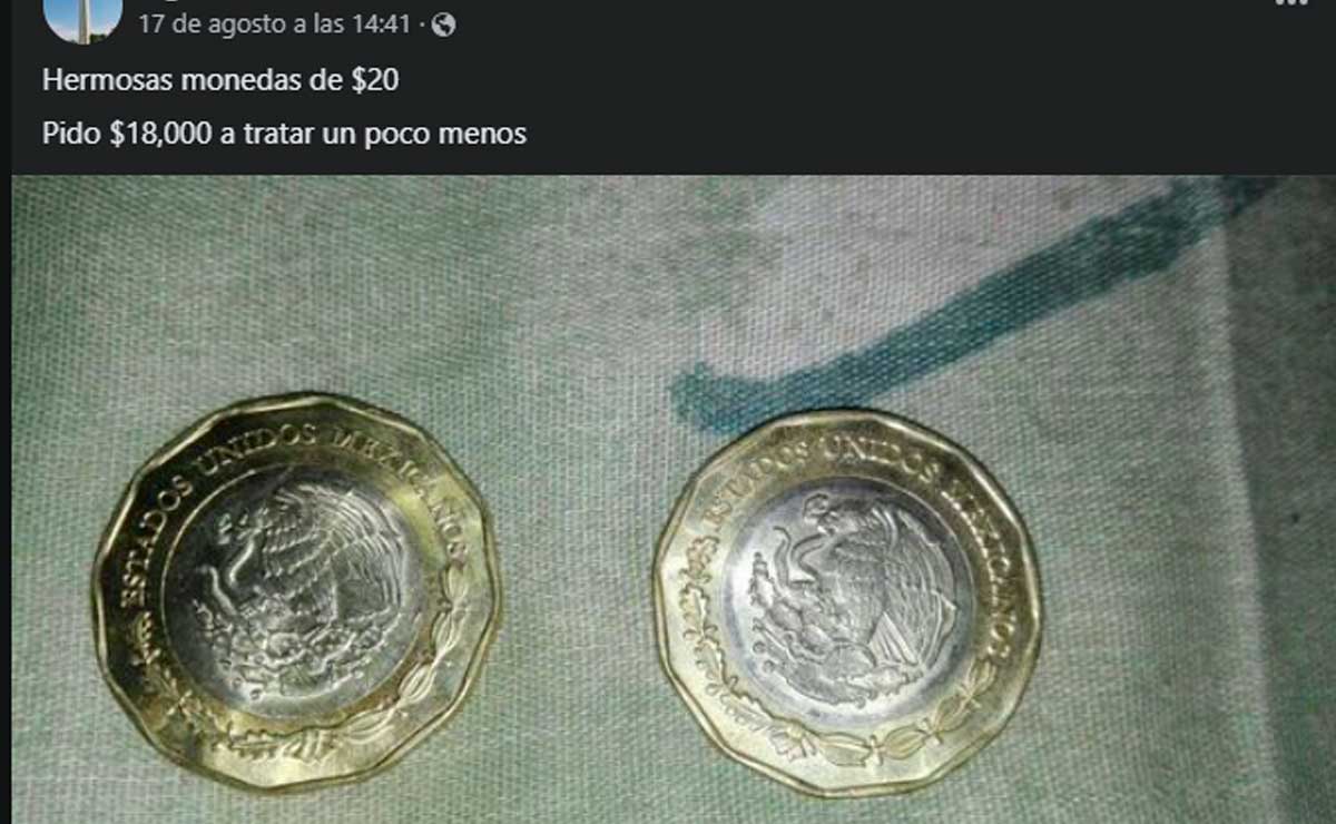 Monedas de 20 pesos en Toluca