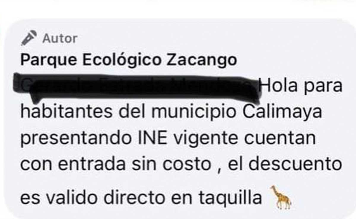 Zoológico de zacango entrada gratis Calimaya
