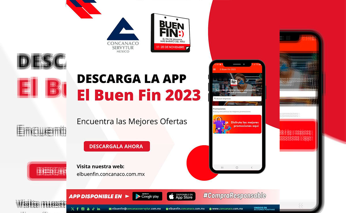 Cartel de la aplicación del Buen Fin 2023