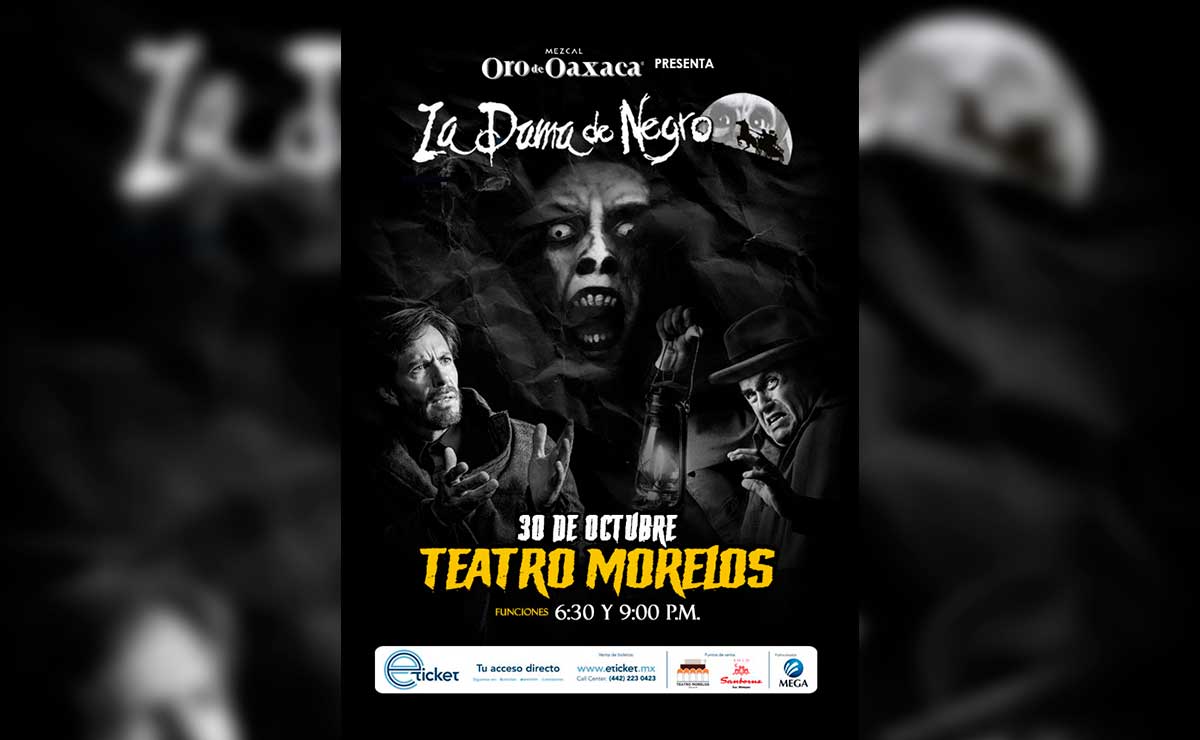 Cartel anunciando La Dama de Negro en Toluca