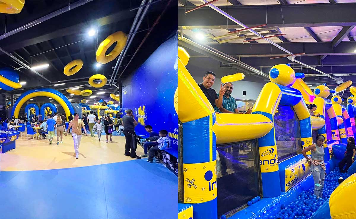 Interior del parque inflable Inflalandia Sentura
