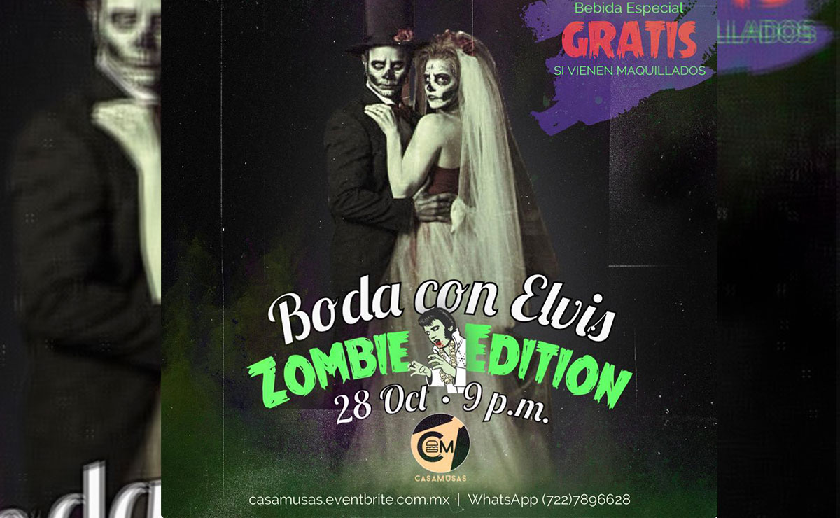 Cartel de boda zombies en Casa Musas Toluca