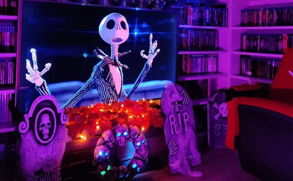 Personaje de Jack sorprendido con cosas de navidad, Pelí­cula el extraño de jack.