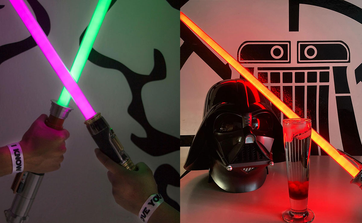Sables de luz de la cafetería de Star Wars en Toluca