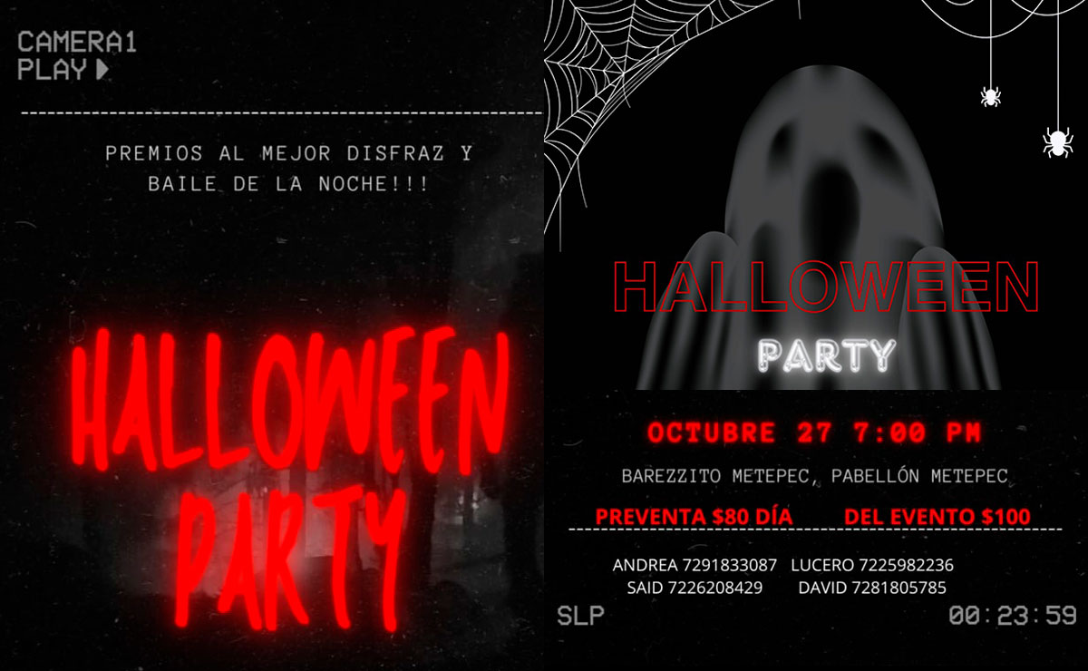 Cartel de Fiesta de Halloween en Metepec