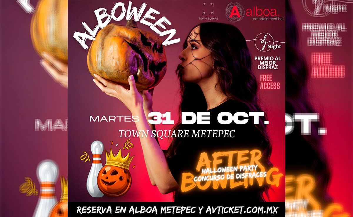 Cartel de la fiesta de Halloween en Toluca
