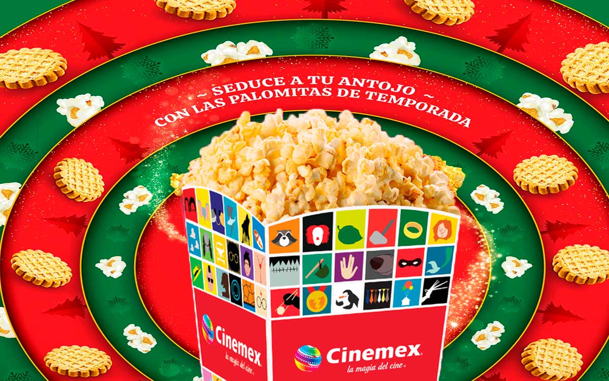 ¡Palomitas navideñas Cinemex ya están a la venta! Pruébalase