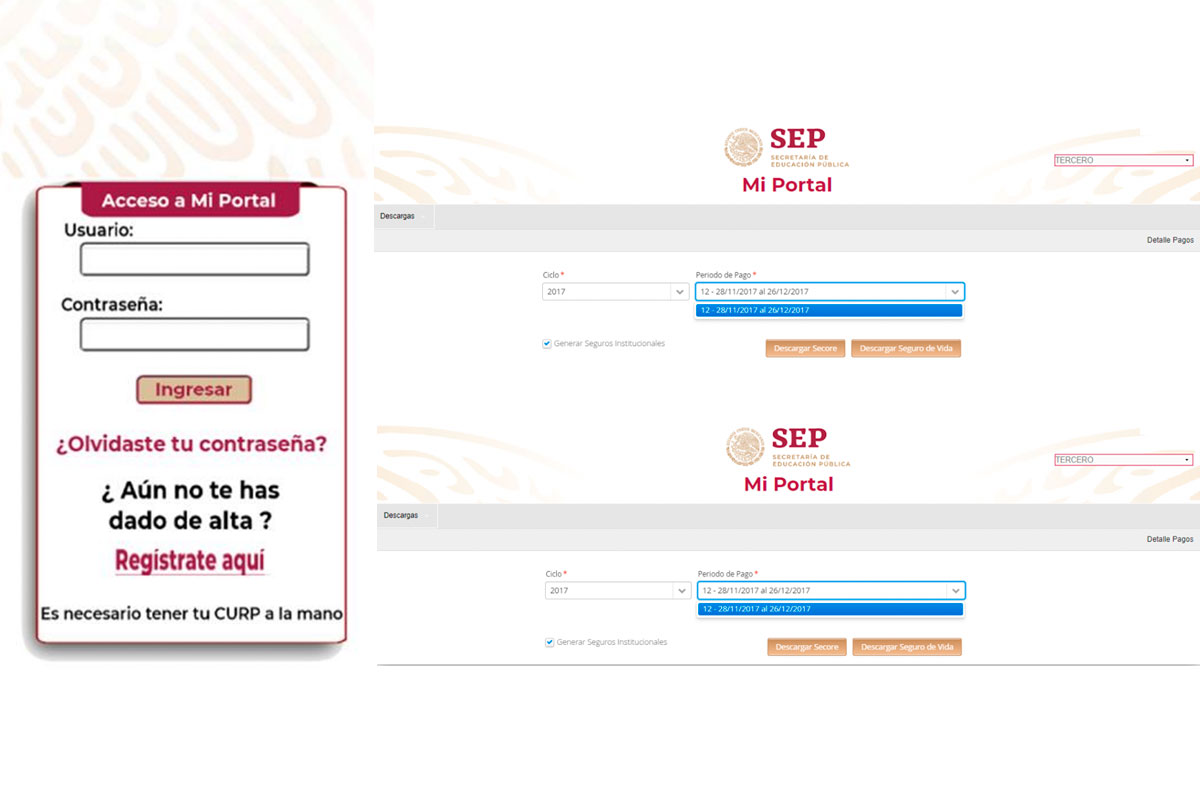 Mi Portal FONE y el Sistema de Administración de la Nómina Educativa (SANE), cómo descargar los detalles de pago