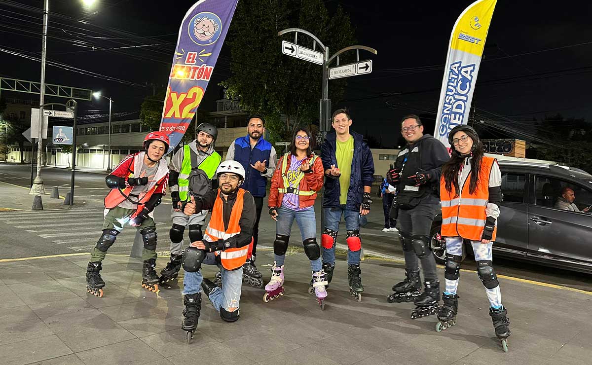 Patinadores, Rodada de Pijamas en Toluca.