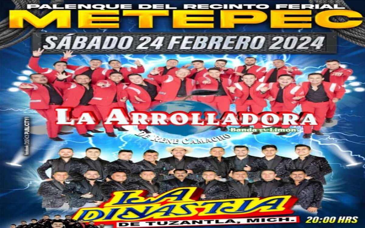 palenque de ,etepec sera sede del concierto de la La Arrolladora Banda el Limón en Metepec 2024