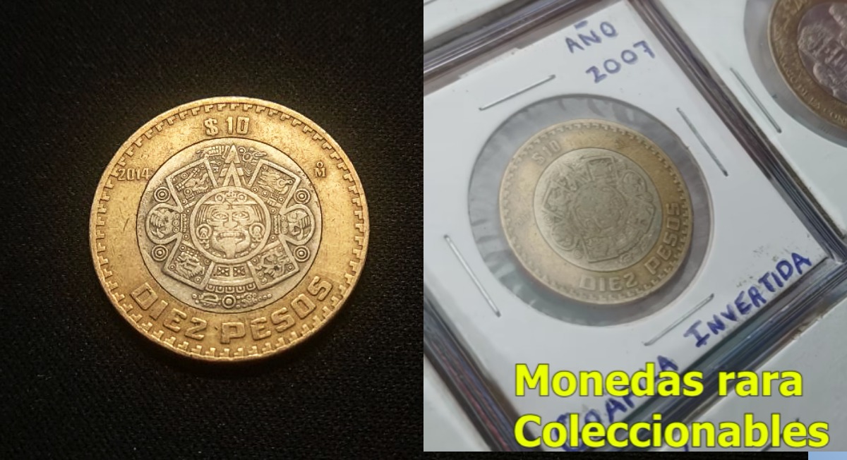 Moneda de 10 pesos valiosa para coleccionistas