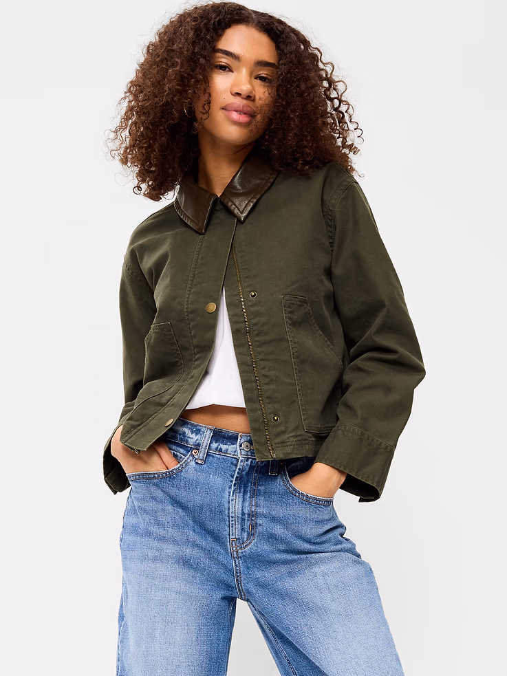 Chaqueta campera corta - Old Navy