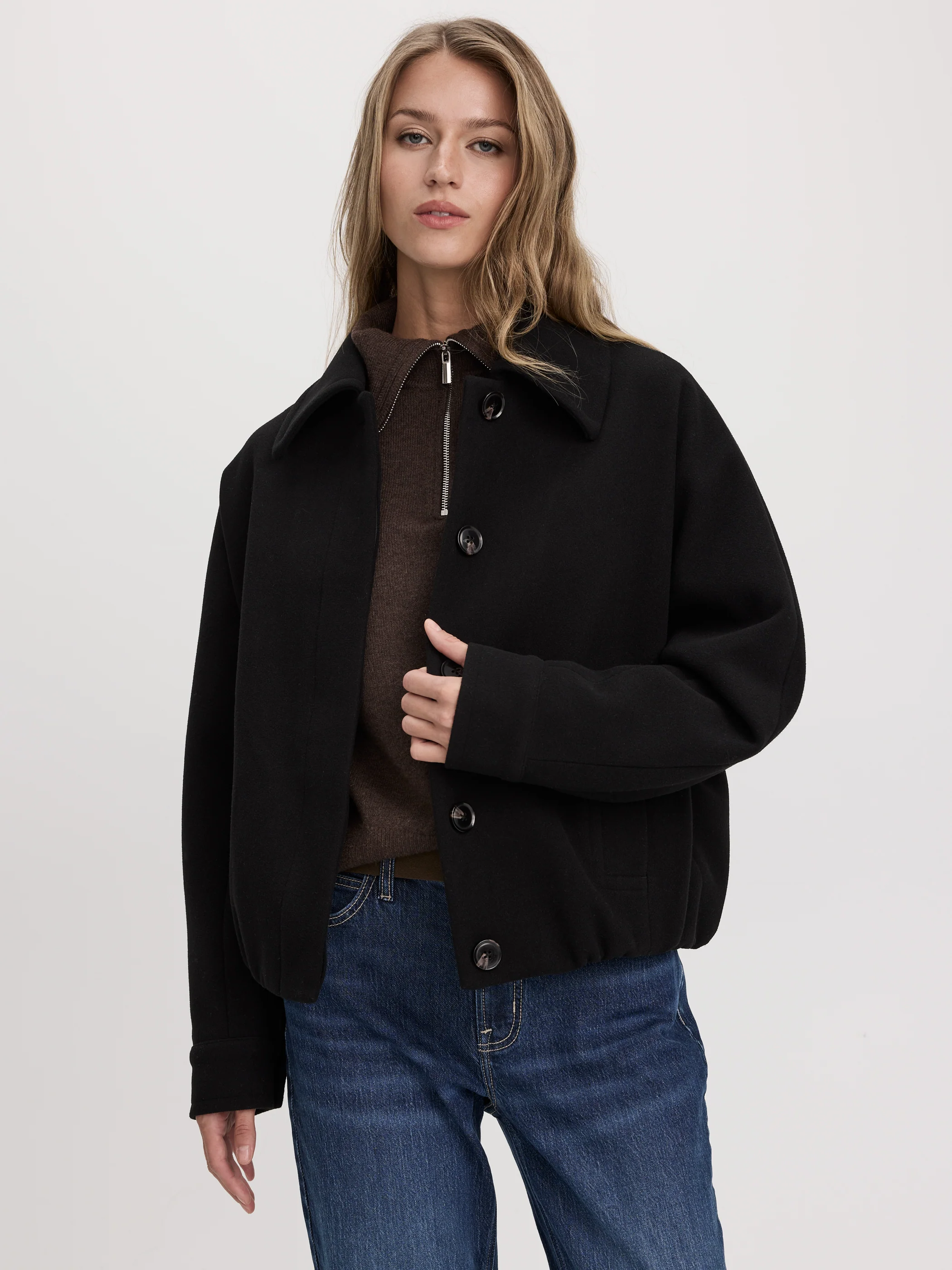 Chaqueta de tejido Melton con mangas dolman - Reitmans