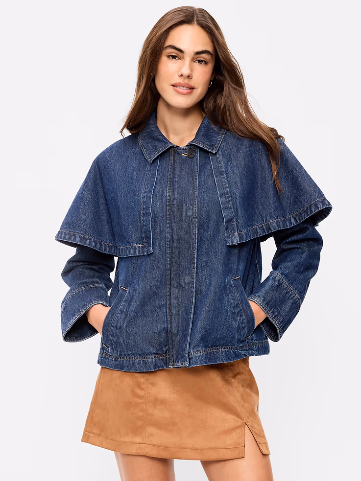 Chaqueta estilo capa vaquera - Old Navy